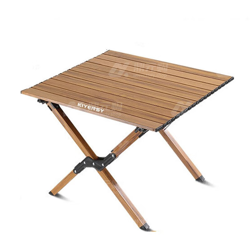 凯亚仕折叠铝合金蛋卷桌（小号） KYS-806 展开尺寸57.5*60*45cm
收纳尺寸82*20*15.5cm 
 檀木色（木纹色） 单位：个