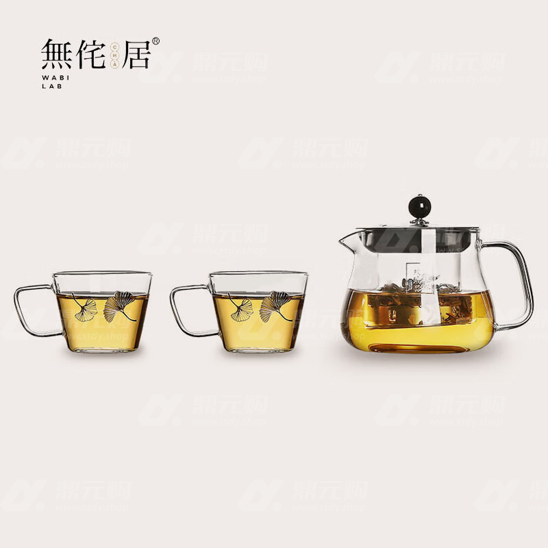 無侘居 金银烧玻璃泡茶套装 HL-469C-A 颜色随机 单位：套