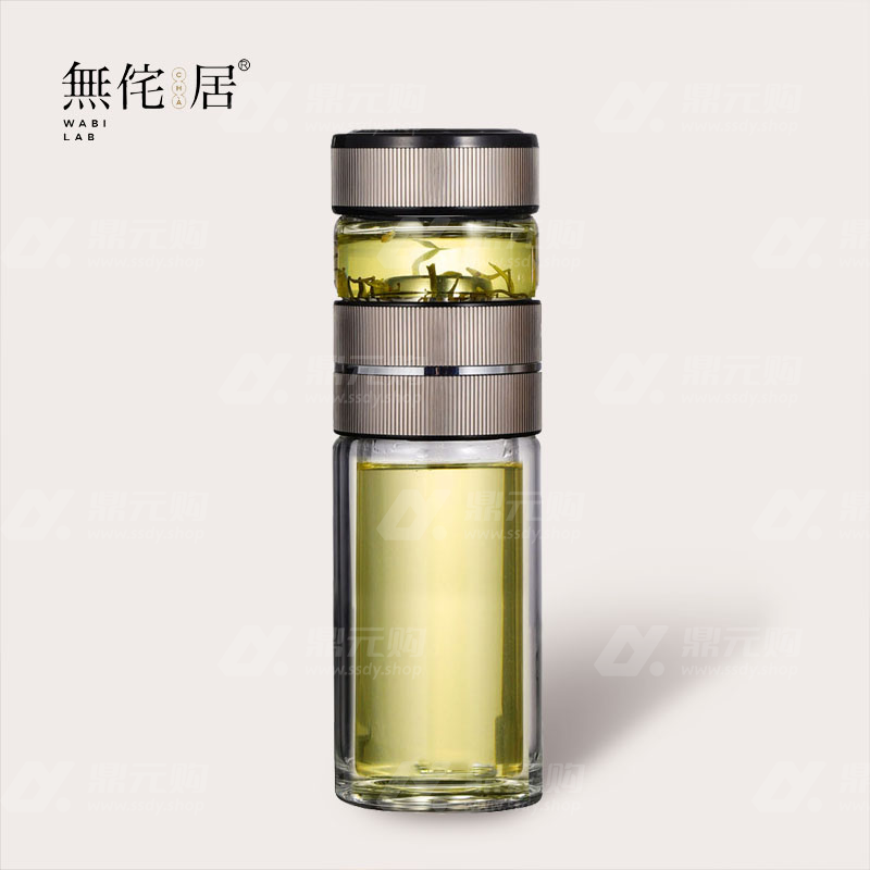 無侘居 太空铝合金茶水分离杯 HL-467H-E 300ml 颜色随机 单位：个