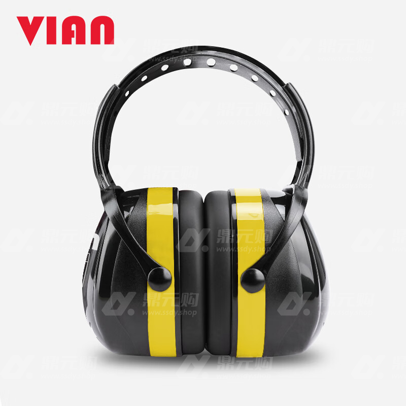 VIAN 隔音耳罩 降噪消音 工业降噪 睡觉学习防干扰耳机 10534 标准 黑黄色 单位：副