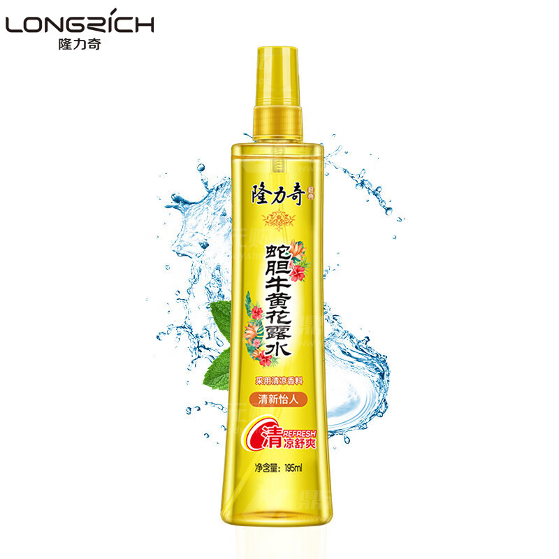 隆力奇 蛇胆牛黄驱蚊花露水 清新怡人 195ml 新旧包装随机发货 单位：瓶