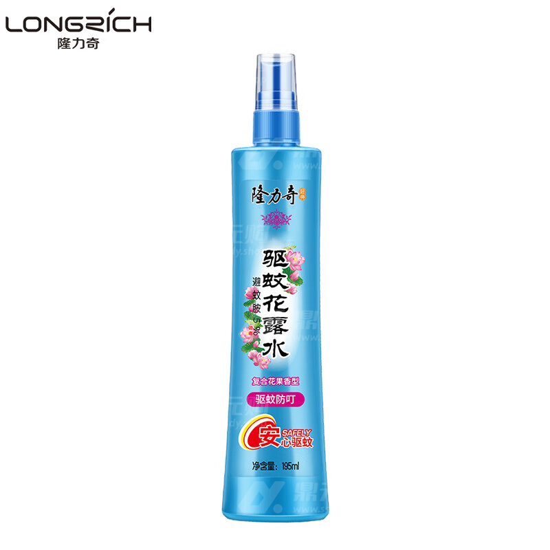 隆力奇 驱蚊花露水 复合花果香型 195ml 新旧包装随机发货 单位：瓶